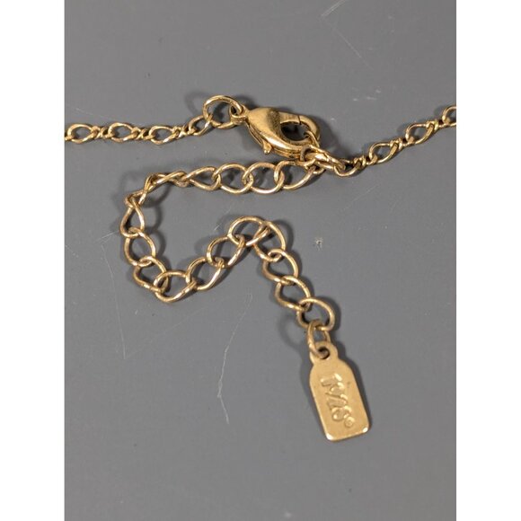 1928 Golden Aurora Borealis Faux Pearl Flower Y-Drop Necklace 19" Elegant - Picture 9 of 11